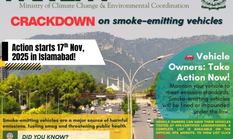 Pak-EPA to Crackdown on Smoke-Emitting Vehicles from Oct 17