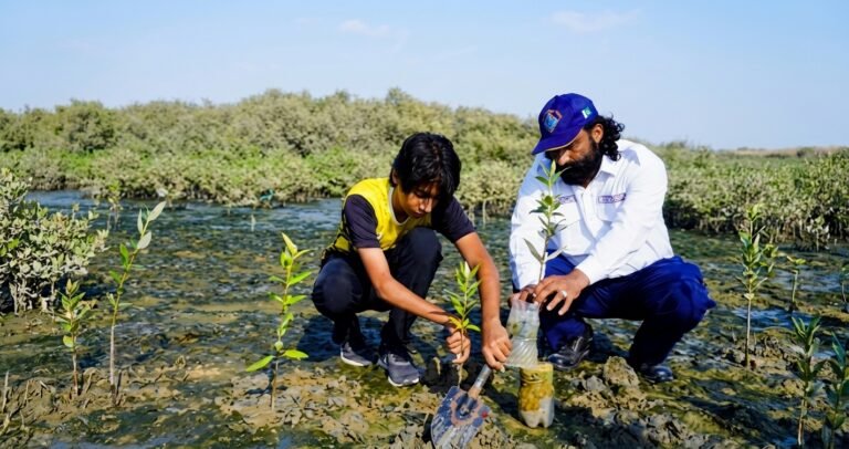Karachi Student Promotes Mangrove Conservation at Sandspit